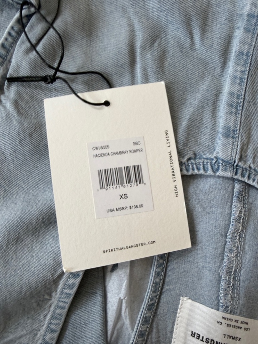 Spiritual Gangster Chambray Romper - Picture 9 of 9